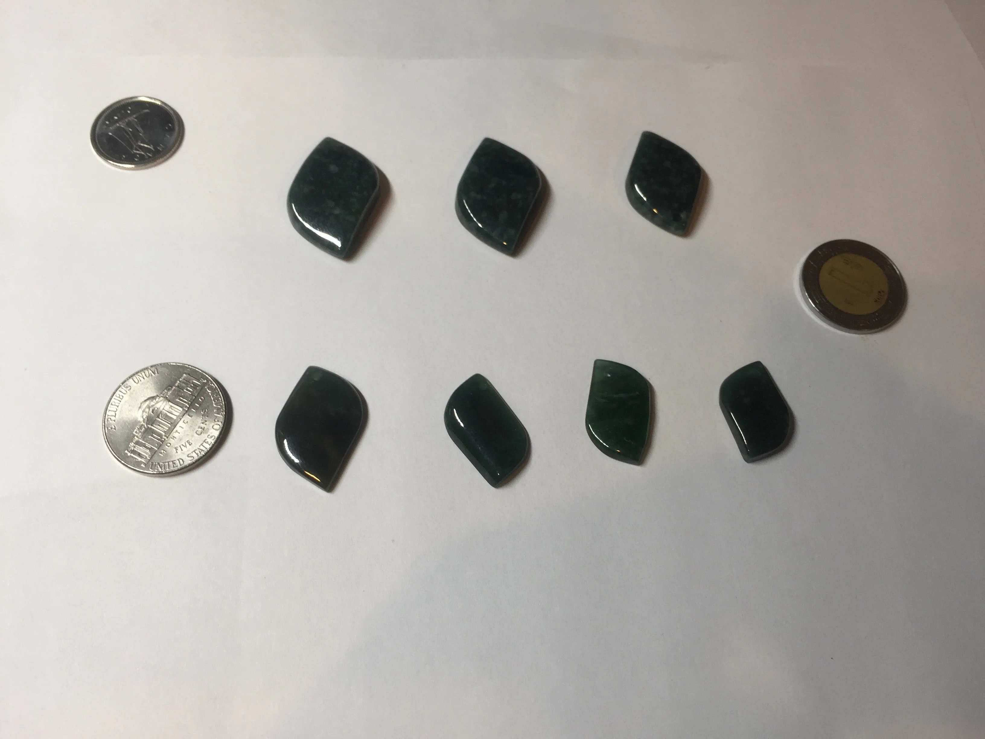 100% natural type A Guatemala jadeite jade icy watery green black gray with flying snow Willow leaf pendant group BP64