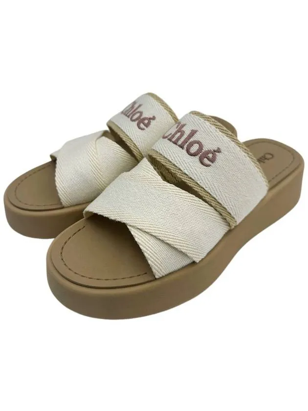 24SS Logo Mila Linen Women Slippers CHCE00QHL95A