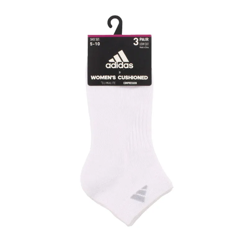 Adidas Women Cushioned Low Cut Tennis Athletic Socks 3 Pack