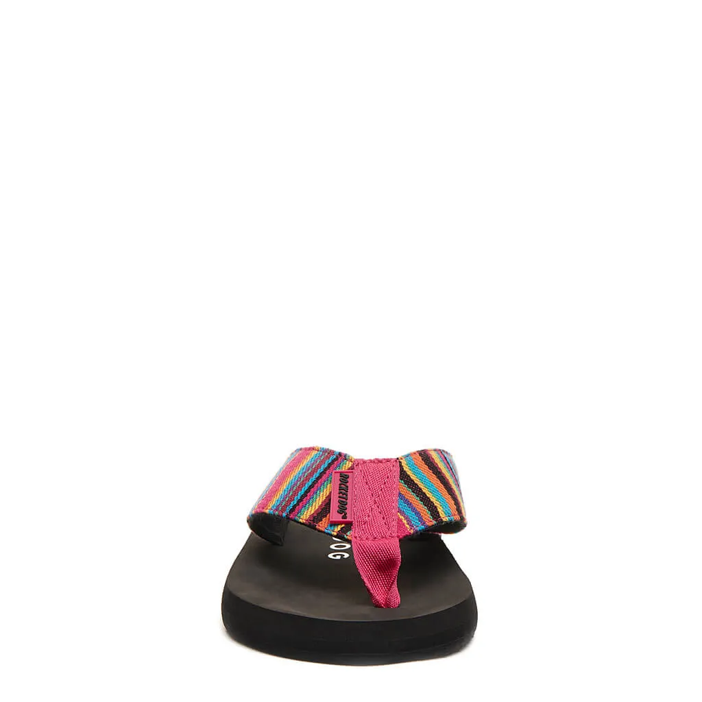 Adios Pink Aloe Stripe Flip-Flops