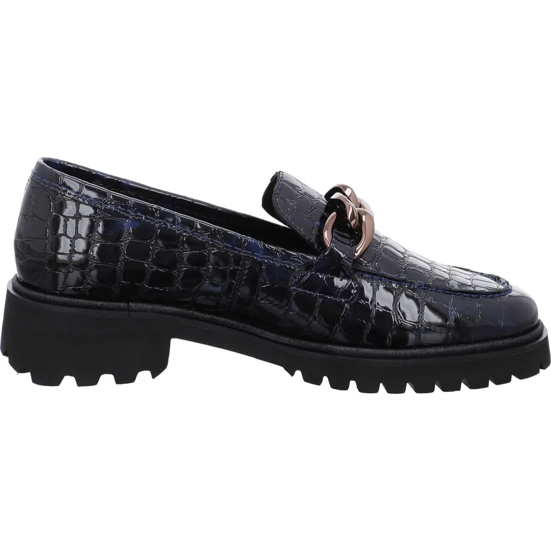 Ara Kent Ladies Croco Chain Trim Loafer