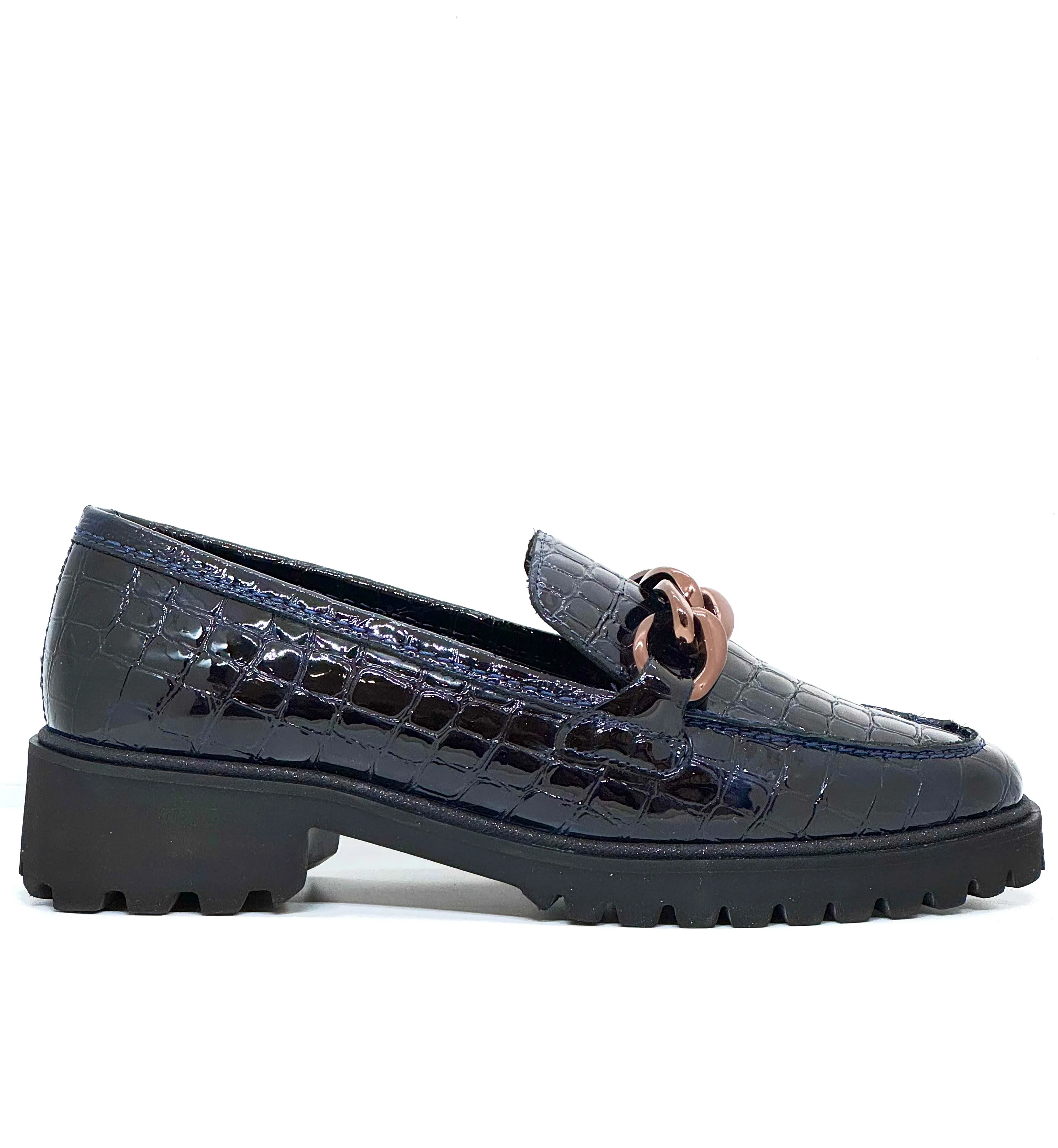 Ara Kent Ladies Croco Chain Trim Loafer