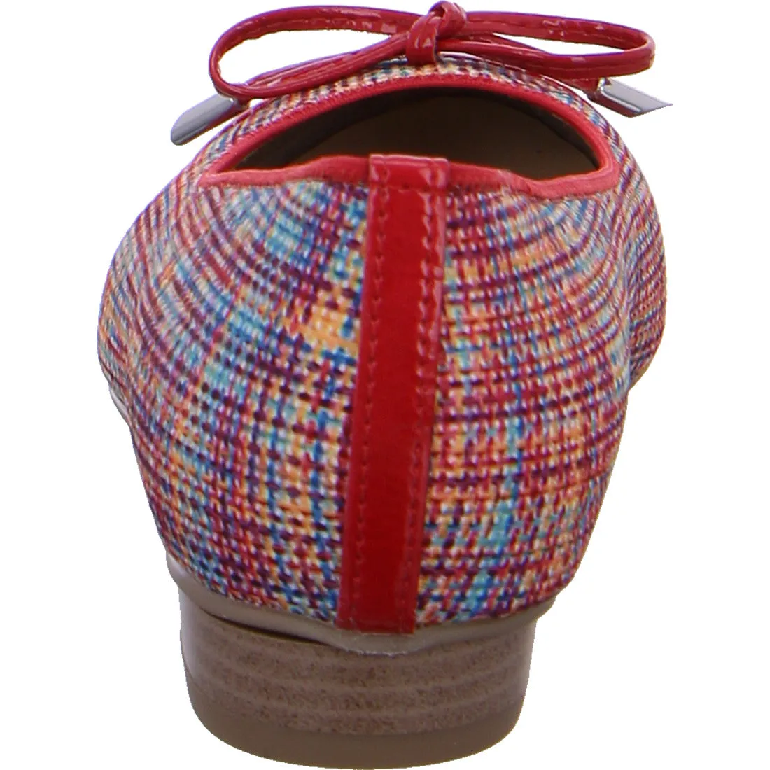 Ara ladies Pump shoe Red Check