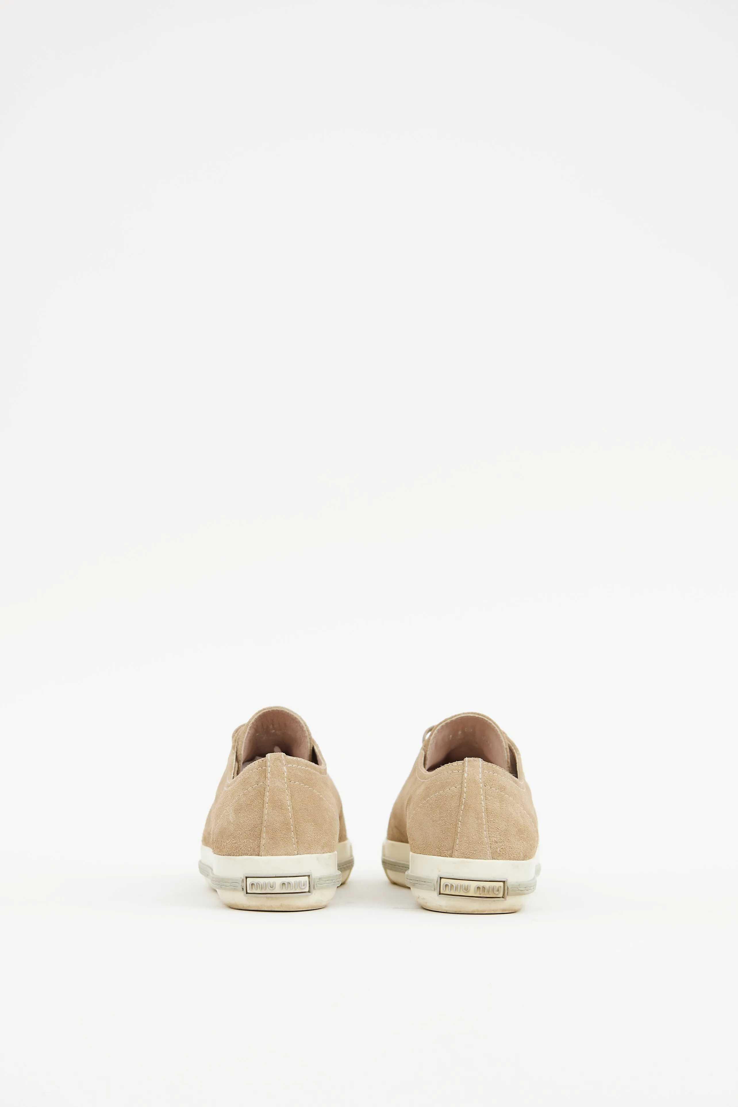 Beige & Silver Toe Cap Sneaker