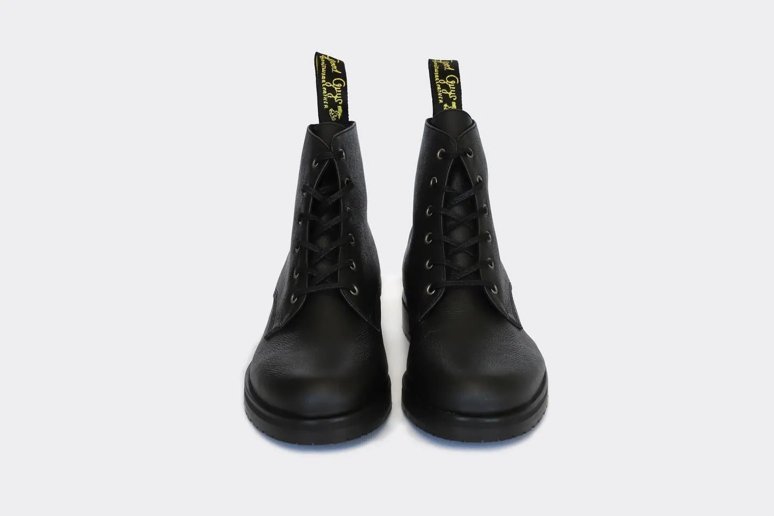 'Blaze' vegan apple-leather 🍏 lace-up boot by Good Guys Don't Wear Leather - black