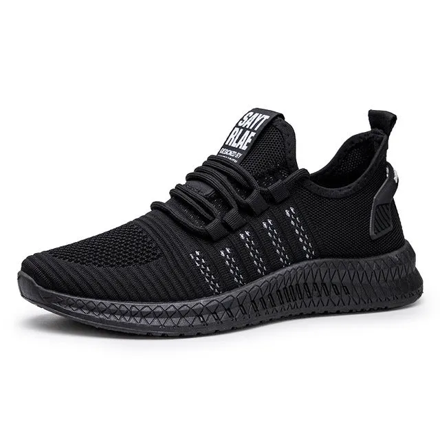 Brand 2020 Mesh Men Casual Shoes Breathable Comfortable Lightweight Lace-up Footwear Walking Sneakers Male Running Sport Shoes