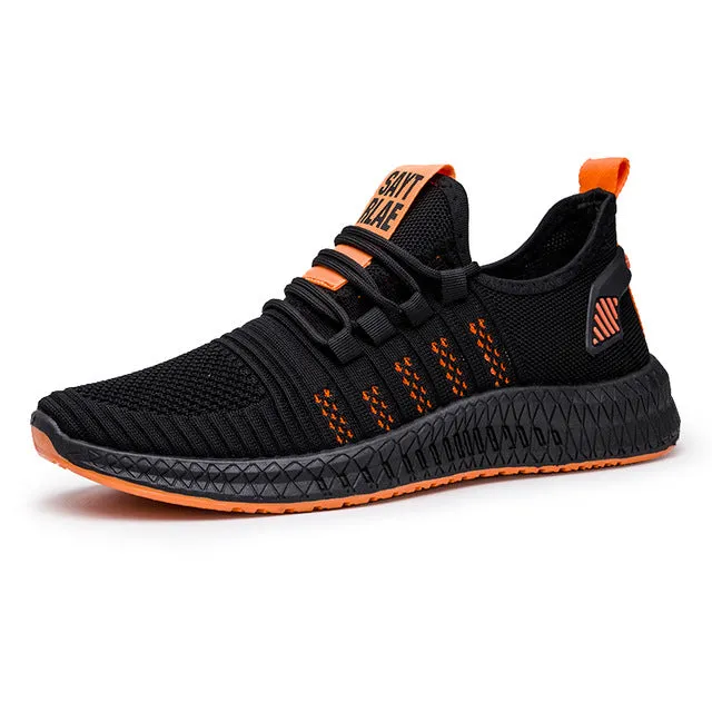 Brand 2020 Mesh Men Casual Shoes Breathable Comfortable Lightweight Lace-up Footwear Walking Sneakers Male Running Sport Shoes