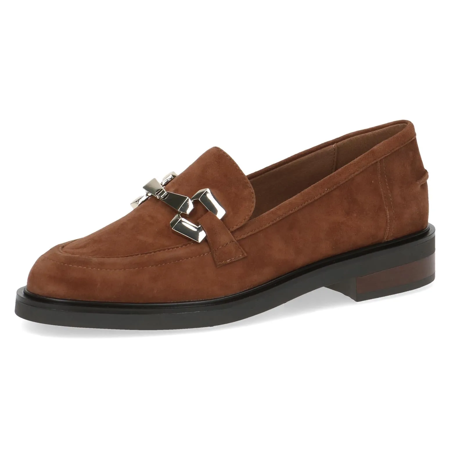 Caprice Ladies Snaffle Trim Suede Loafer