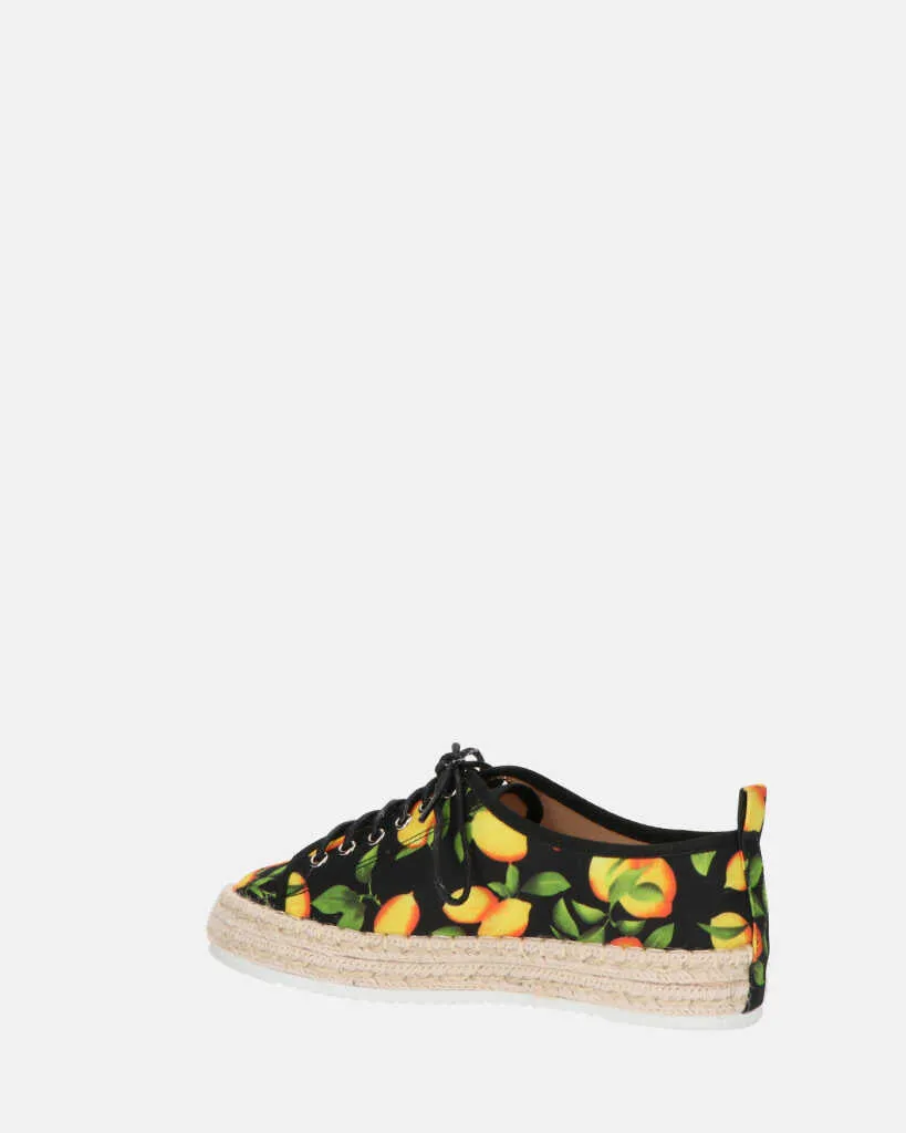 CHALICE - espadrillas con limoni stampati