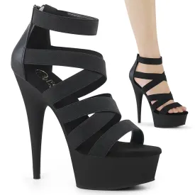 DELIGHT-659 Black Ankle Sandal High Heel