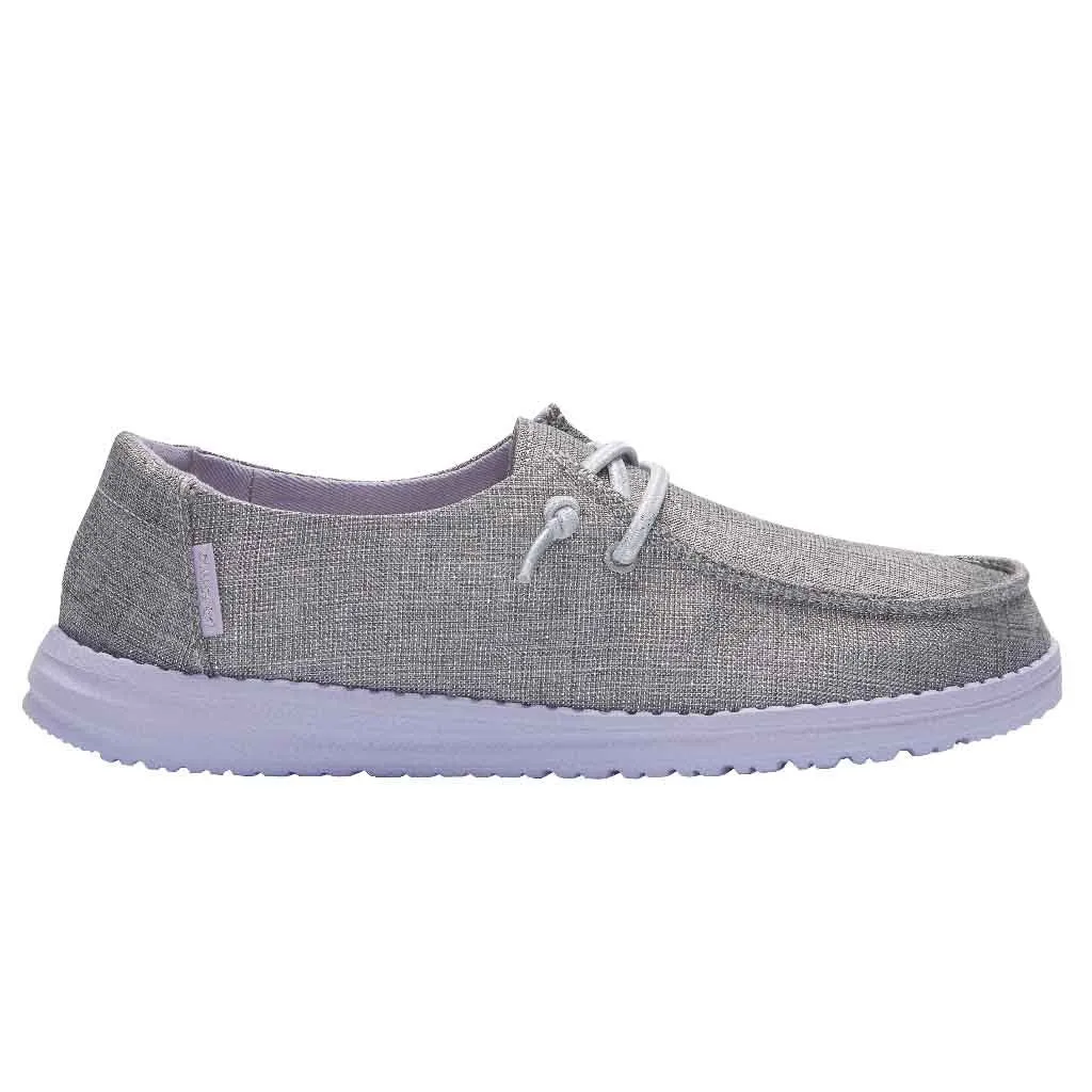 Hey Dude Children's Wendy Sparkling Grey Lilac Shoes 130123166