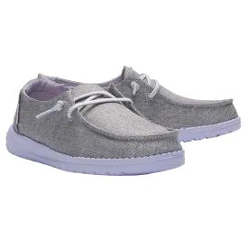 Hey Dude Children's Wendy Sparkling Grey Lilac Shoes 130123166