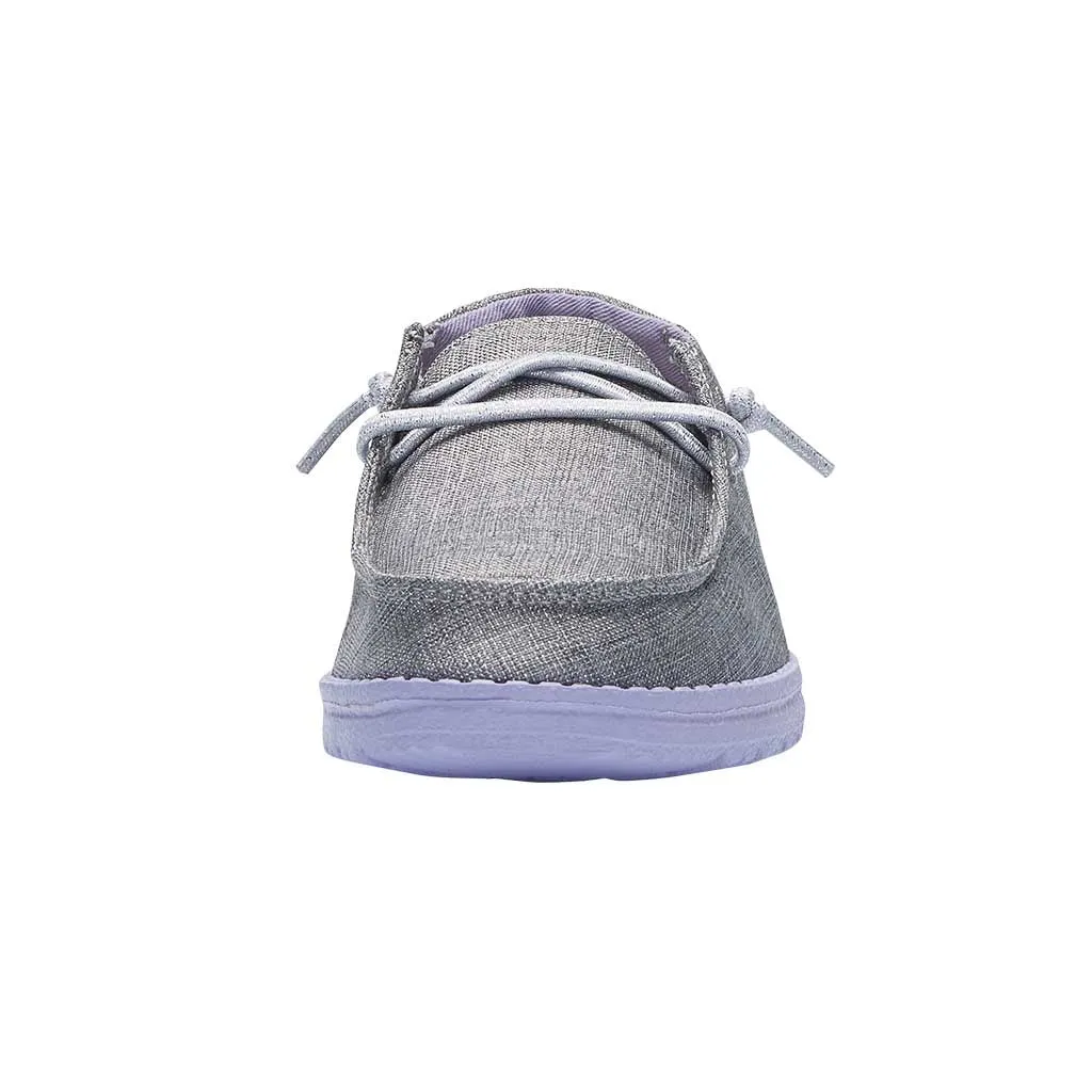 Hey Dude Children's Wendy Sparkling Grey Lilac Shoes 130123166
