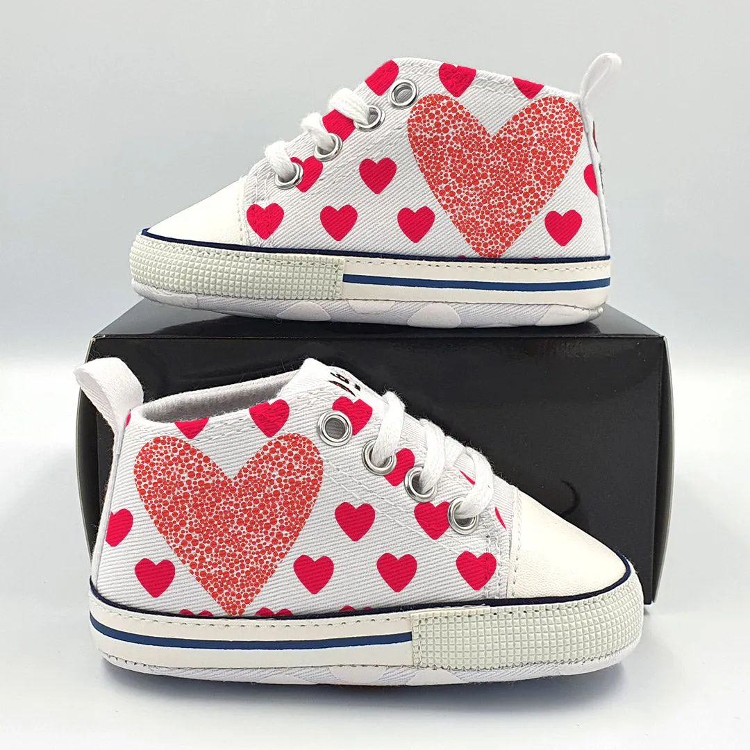 Love Heart Print Baby Bump Shoes