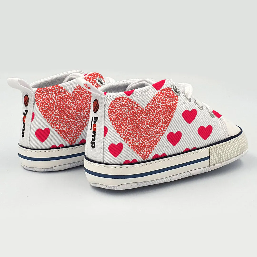 Love Heart Print Baby Bump Shoes