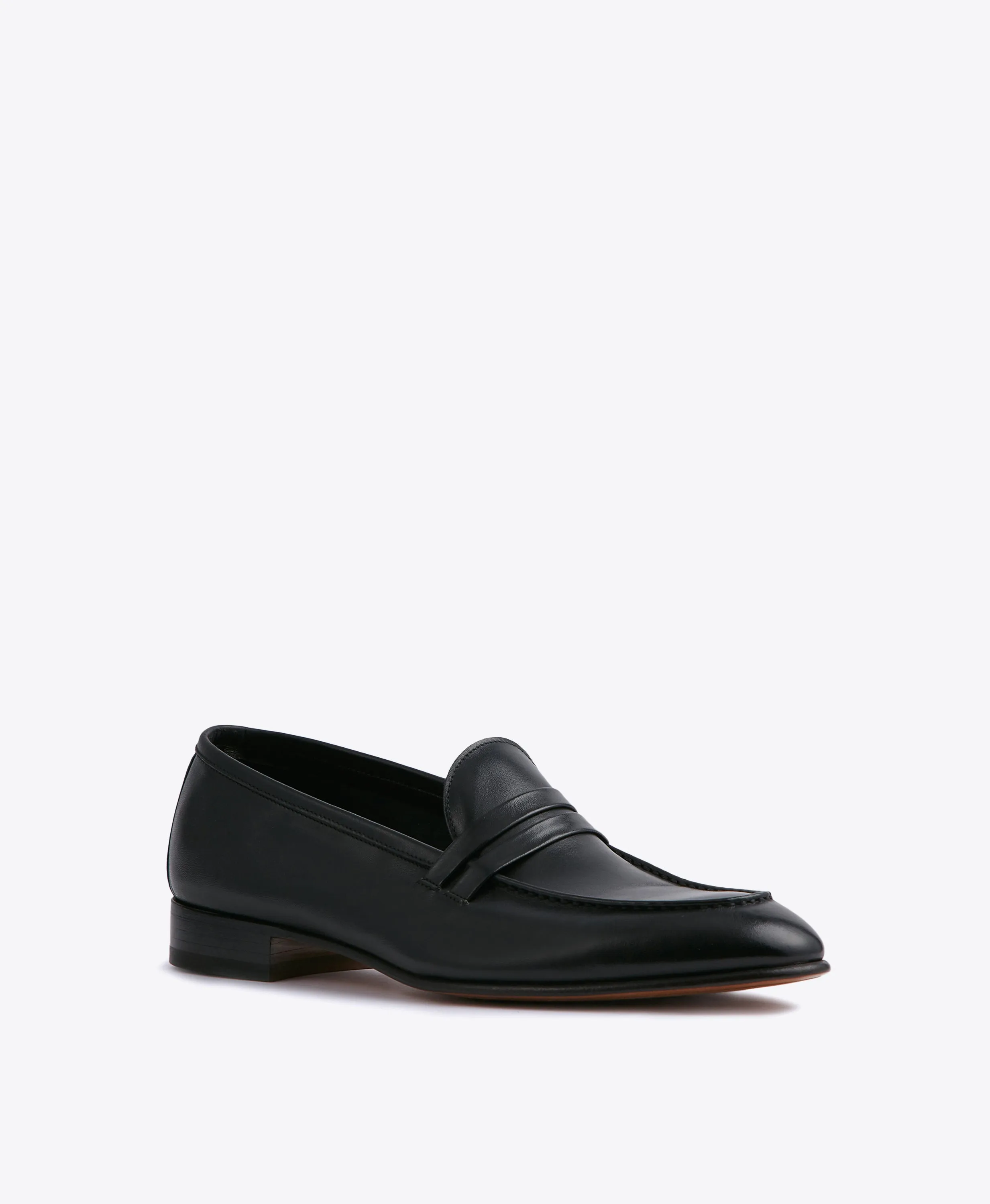 Luca Black Leather Loafers