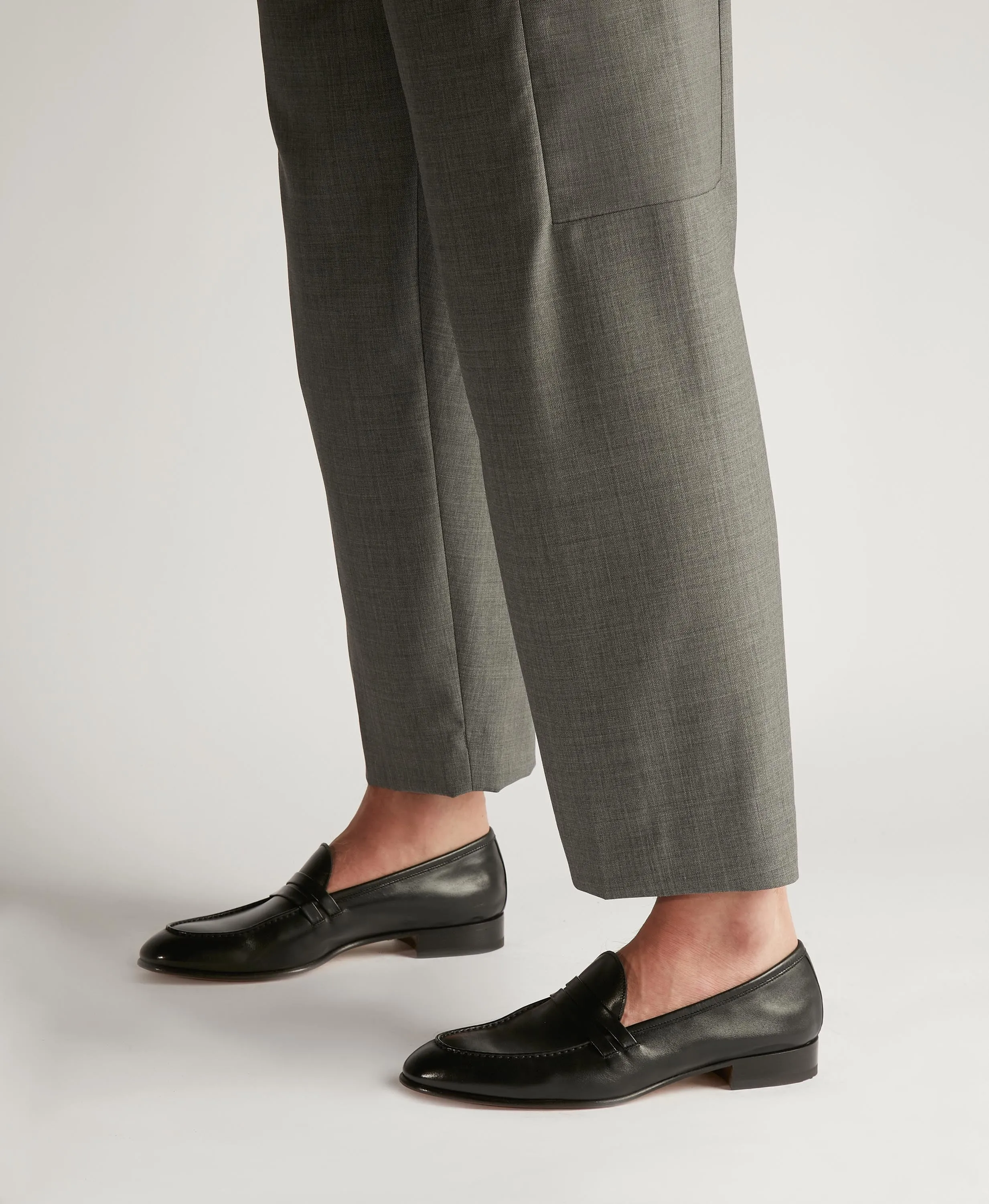Luca Black Leather Loafers