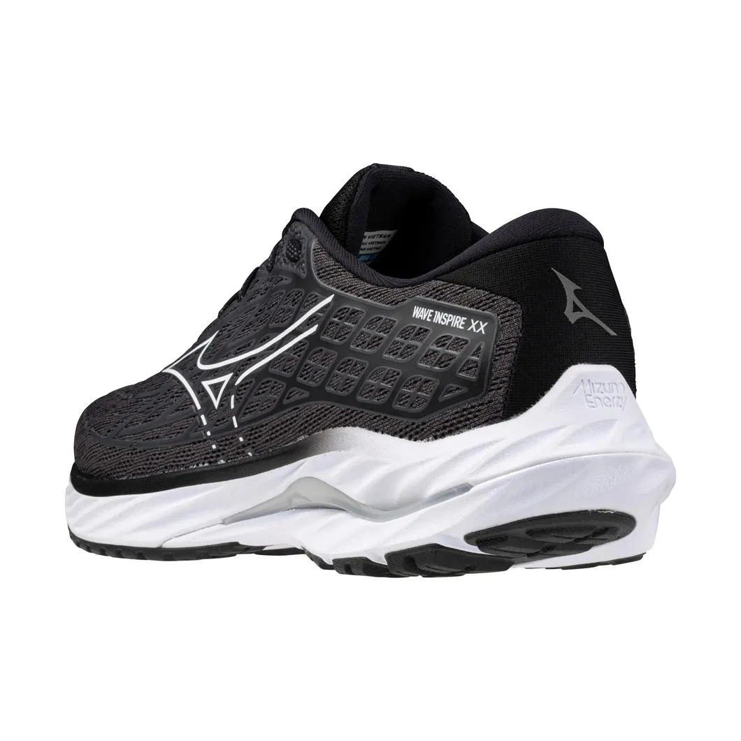 Mizuno Women's Wave Inspire 20 in Ebony White
