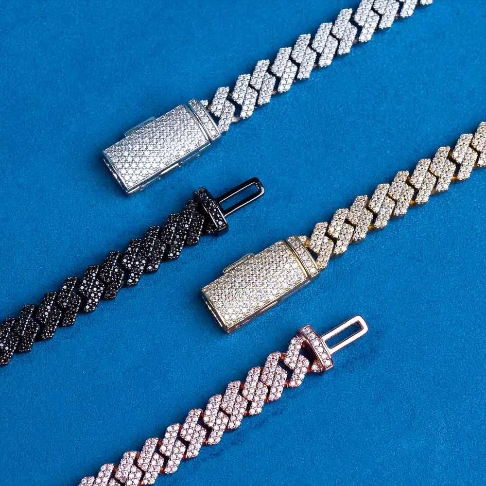 Moissanite Cuban Bracelet 14K Gold (ALL SIZES)