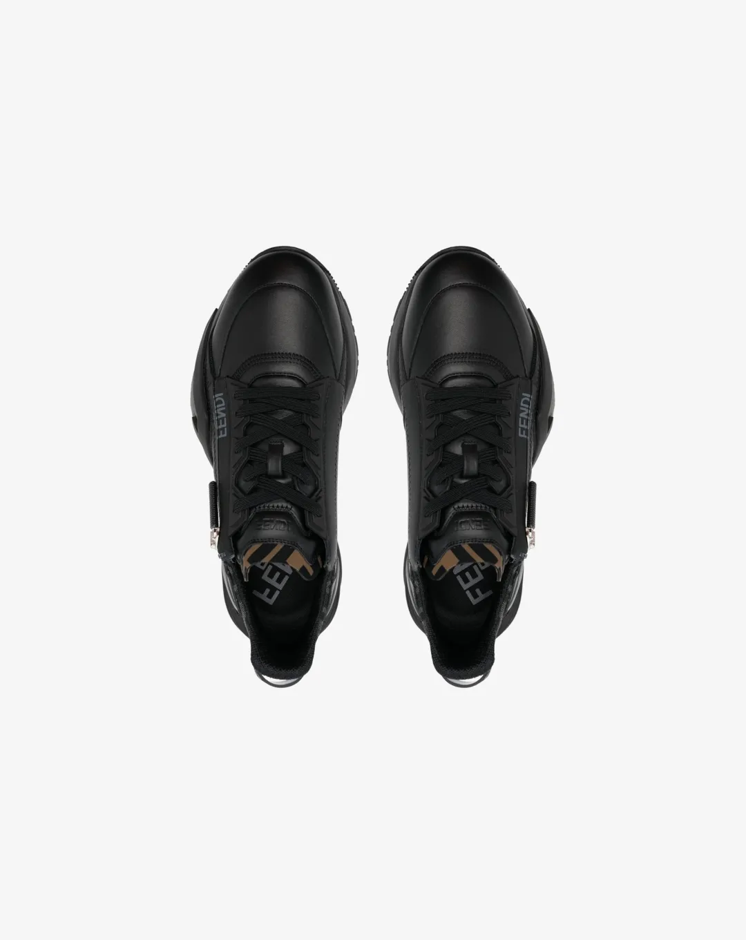 Original Fendi Flow Black Nylon Low Top Sneakers