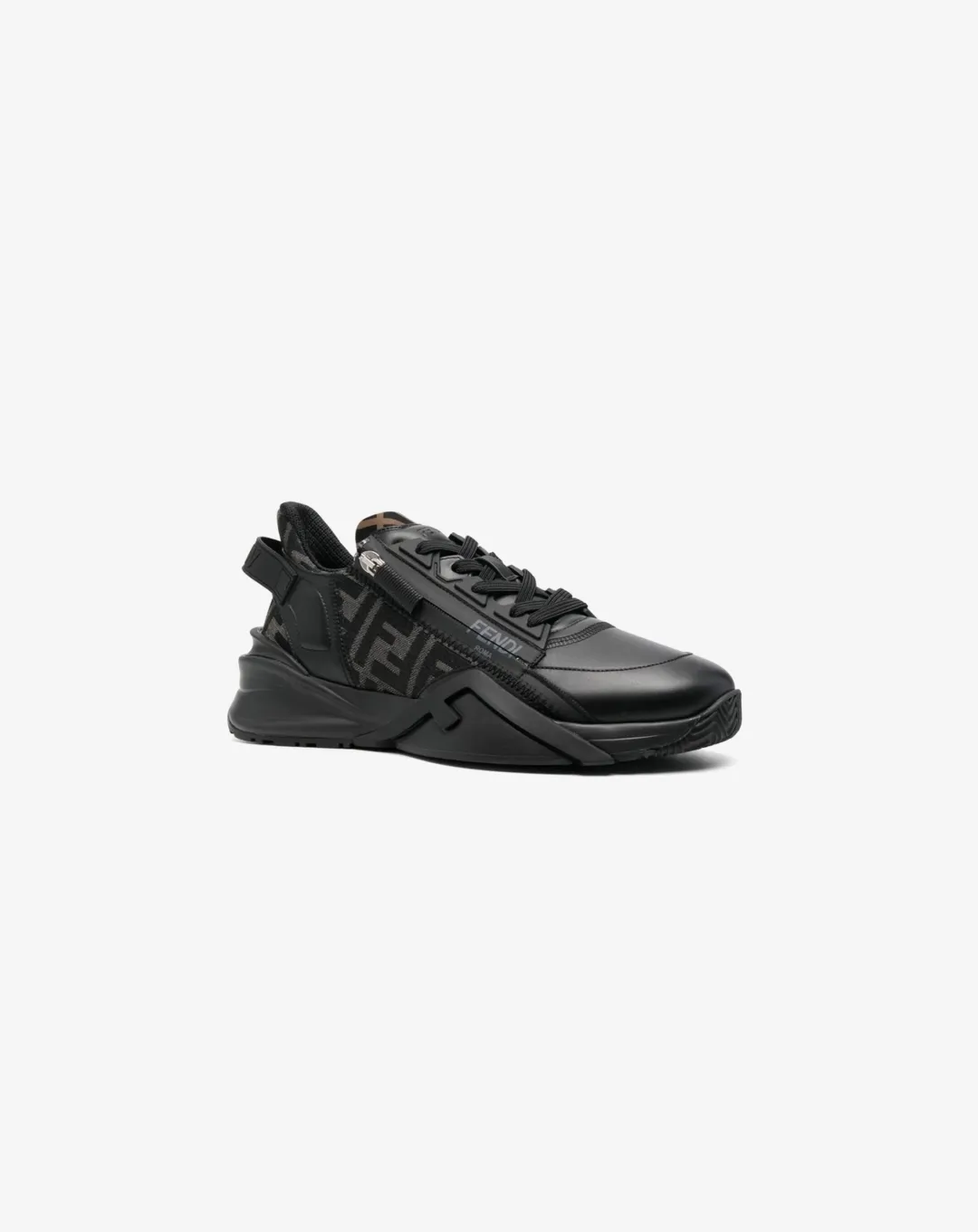 Original Fendi Flow Black Nylon Low Top Sneakers