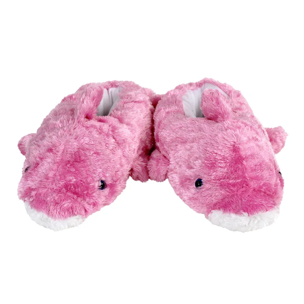 Pink Dolphin Animal Slippers