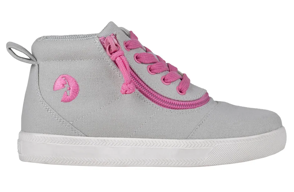 SALE - Grey/Pink BILLY D|R Short Wrap High Tops