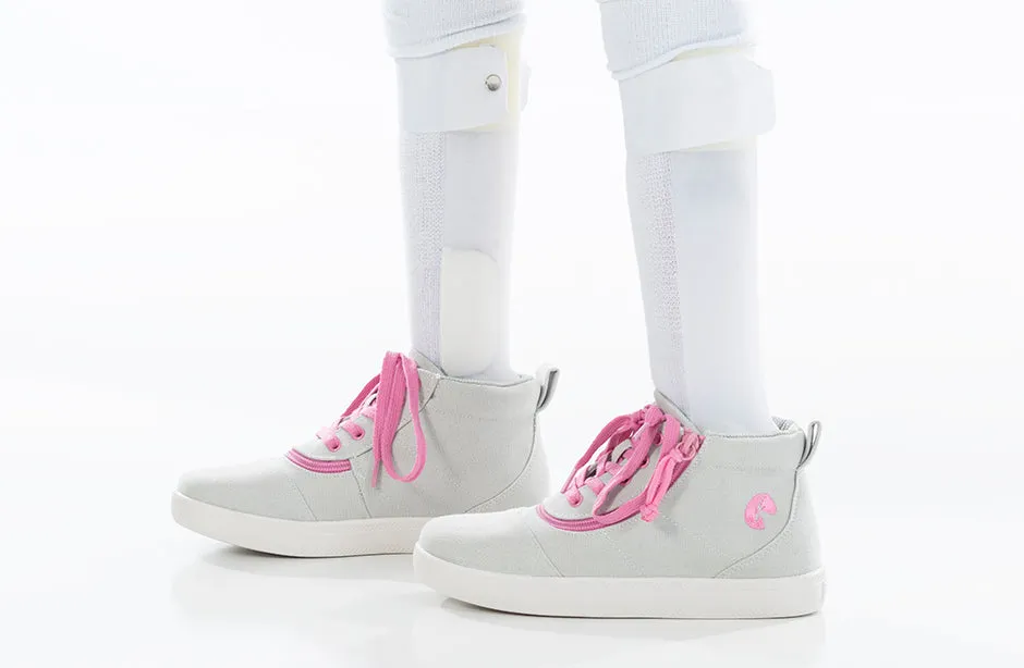 SALE - Grey/Pink BILLY D|R Short Wrap High Tops