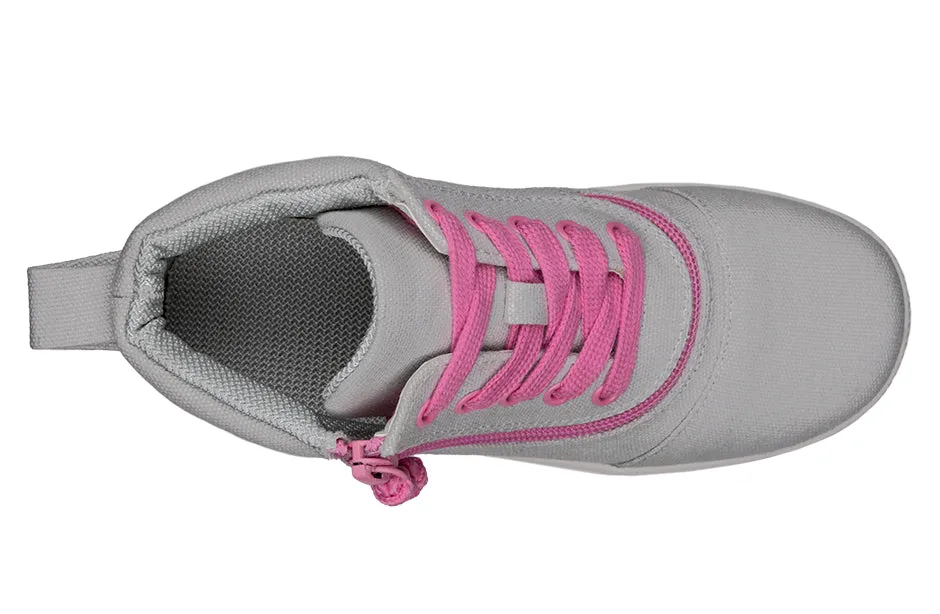 SALE - Grey/Pink BILLY D|R Short Wrap High Tops