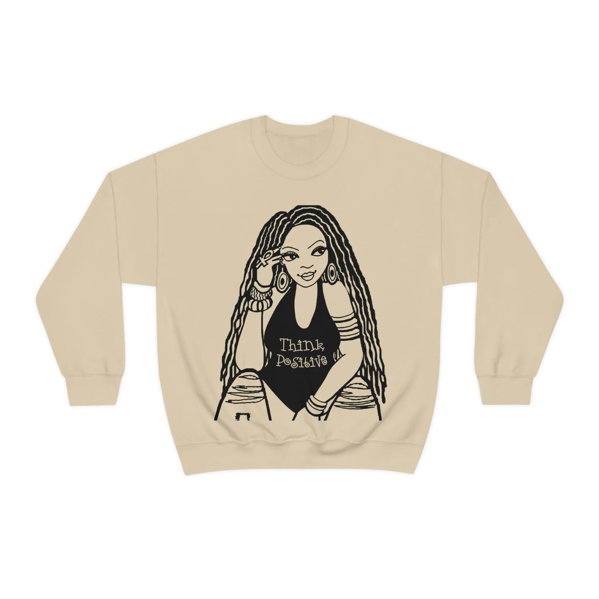 The Think Positive w/Locs Crewneck Sweatshirt