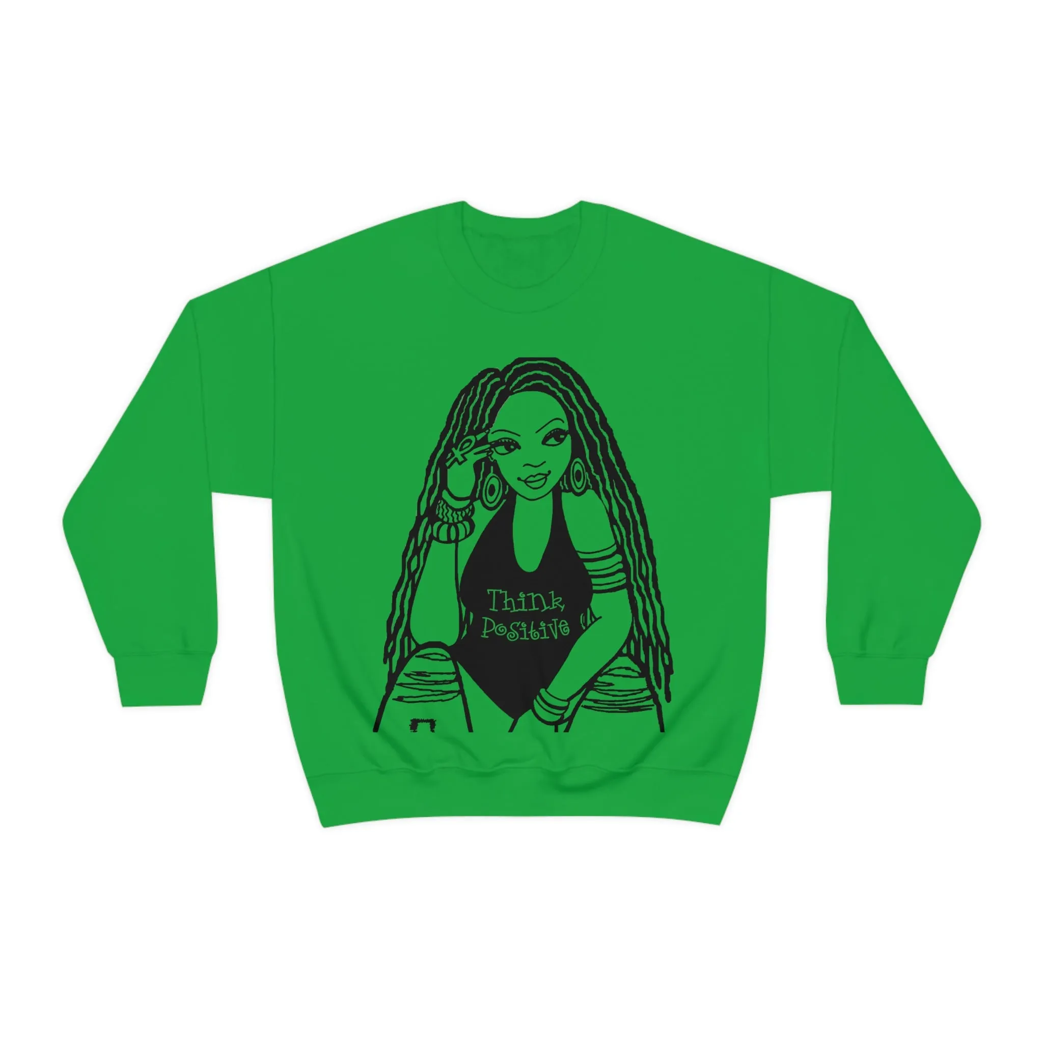 The Think Positive w/Locs Crewneck Sweatshirt