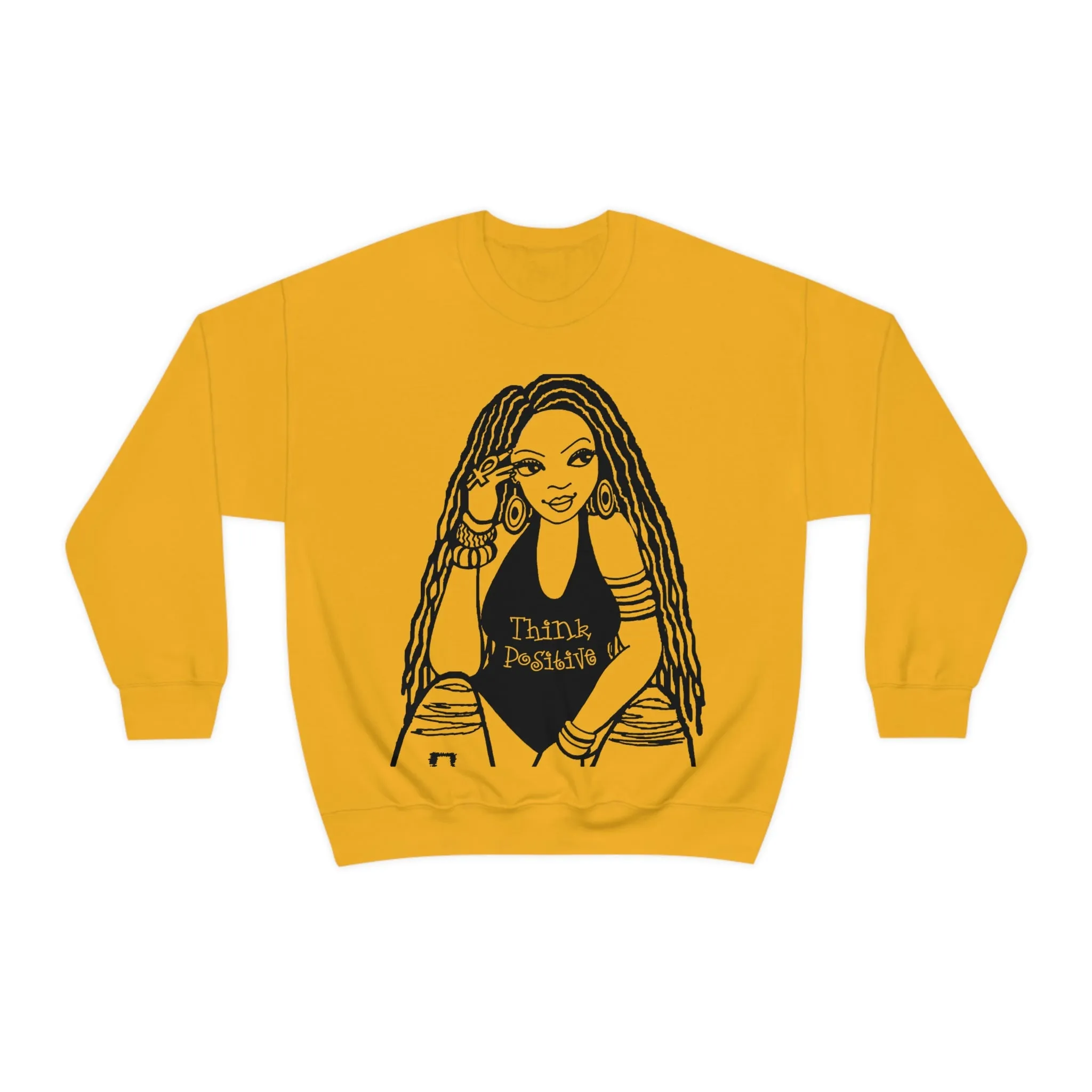 The Think Positive w/Locs Crewneck Sweatshirt