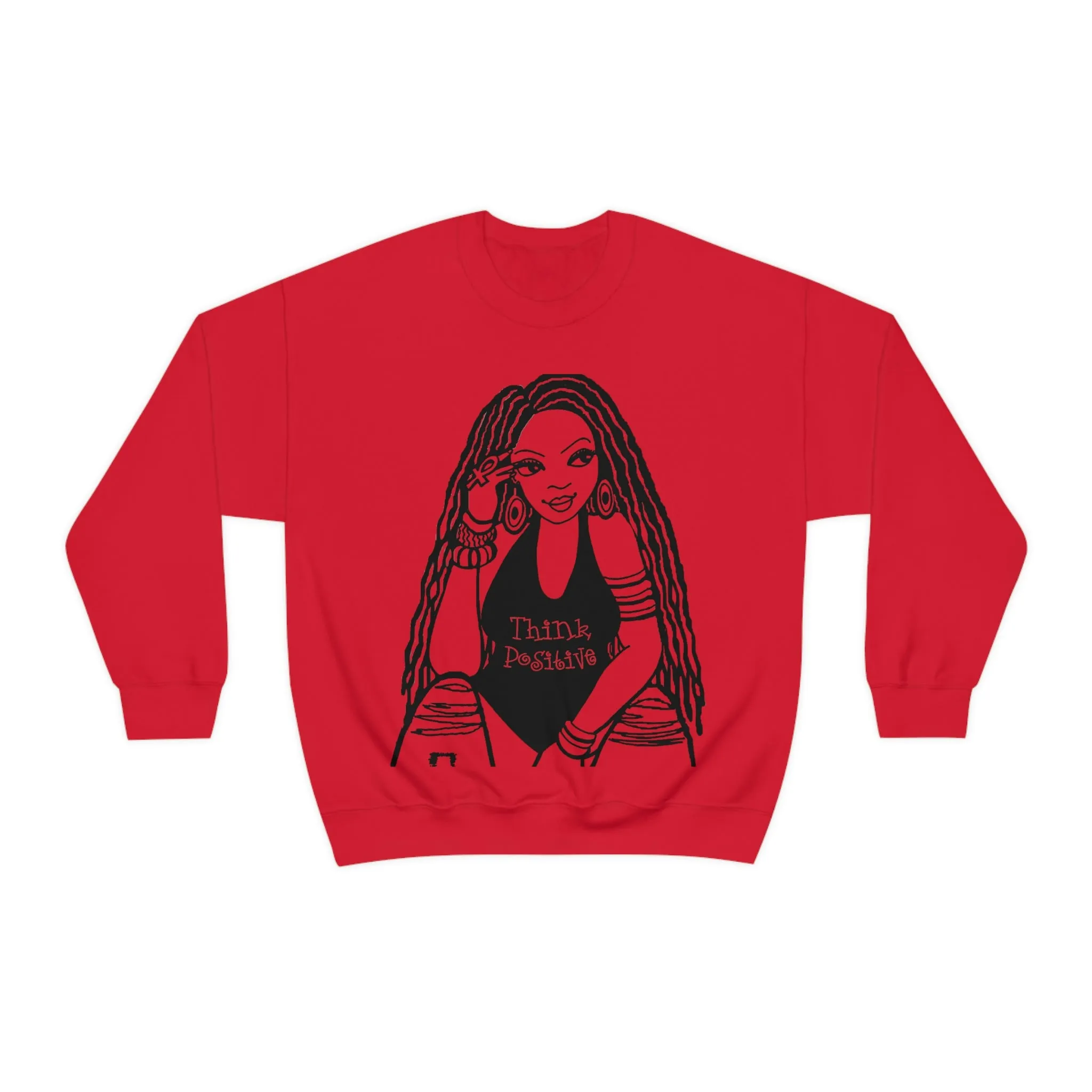 The Think Positive w/Locs Crewneck Sweatshirt