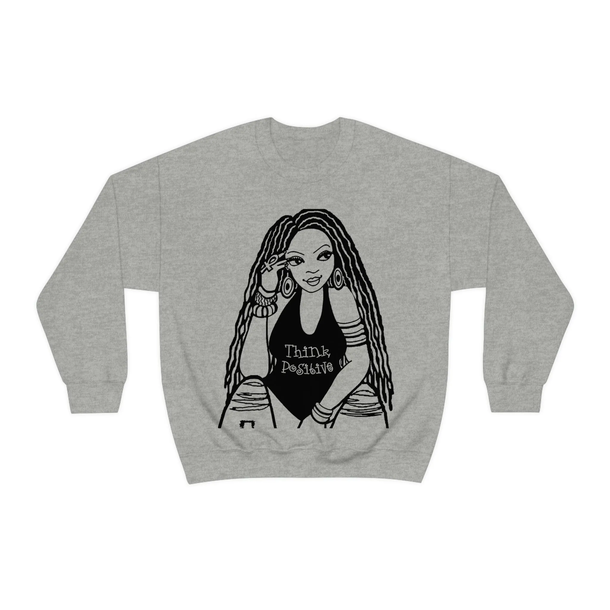 The Think Positive w/Locs Crewneck Sweatshirt