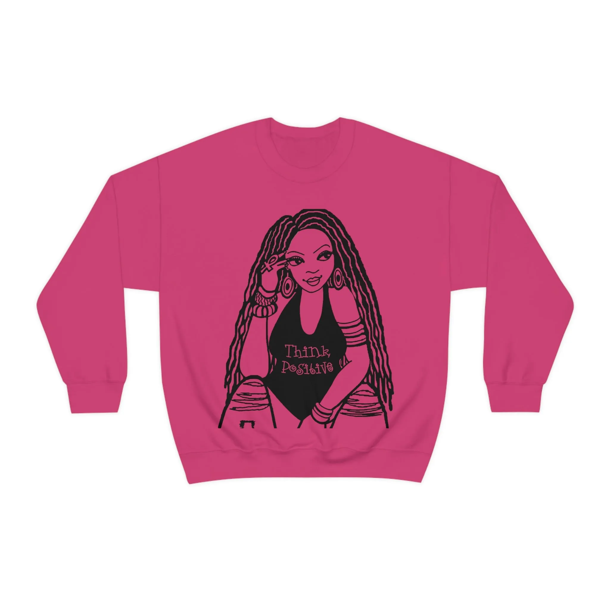 The Think Positive w/Locs Crewneck Sweatshirt