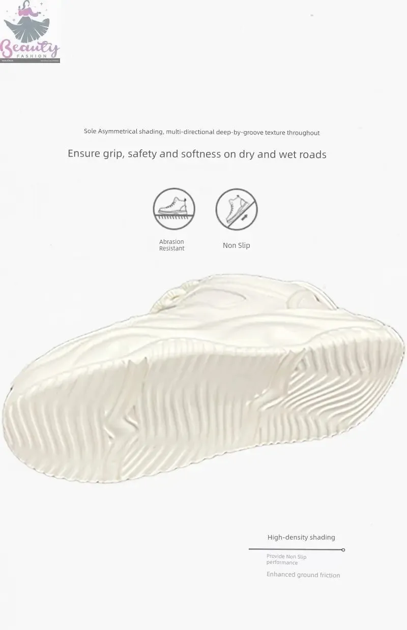 Top Layer Cowhide Men's Shoes New White Shoes Easiest for Match Trendy Shoes Platform Height Increasing Shoes Athleisure Dad Shoes Bread Shoes