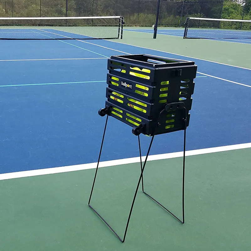 Tourna Ballport 80 Deluxe With Wheels Tennis Hopper - Blue