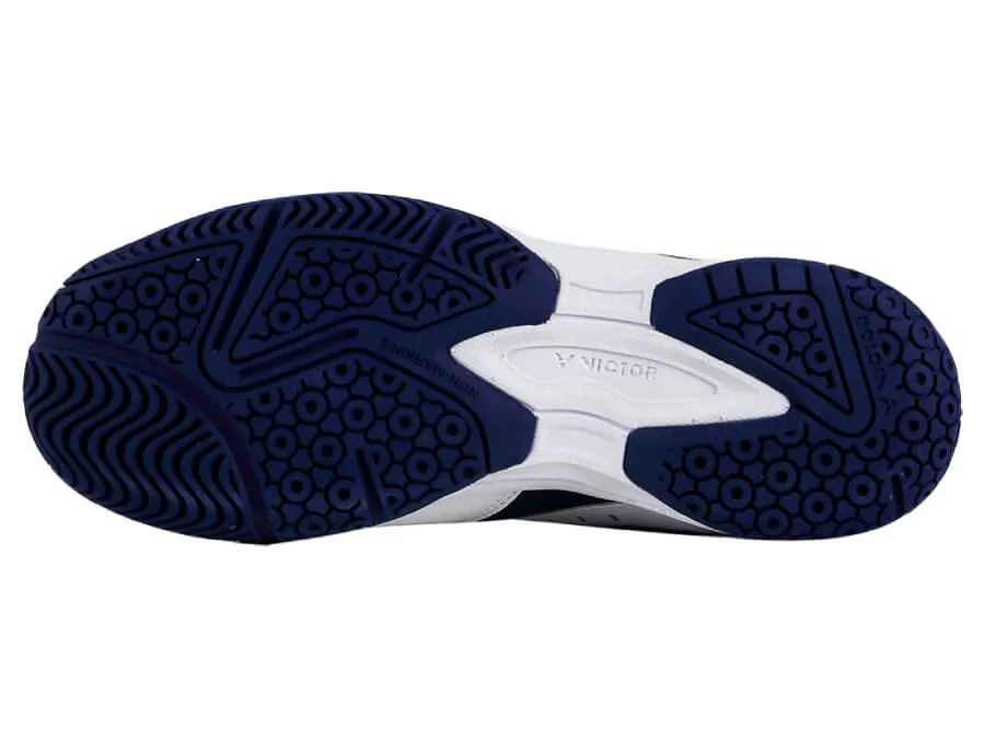 Victor A102 AB Badminton Shoes (White/Blue)