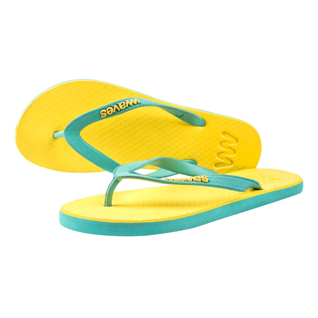 Women's Natural Rubber Flip Flops - Summer Shades